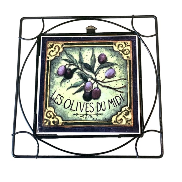 Susan Winget Trivet - Black Metal Frame - Vintage Home - Picture 5 of 11